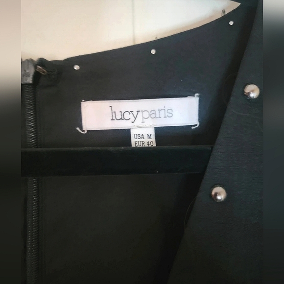 Lucy Paris Grey Long Sleeve Romper Plunge Studded Sexy Playsuit Medium - Picture 5 of 7